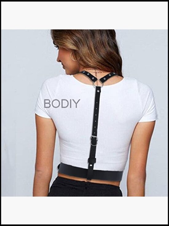 Goth Punk Harness Belt Rivet Body Chain Punk Rock Waist Belt for Parties